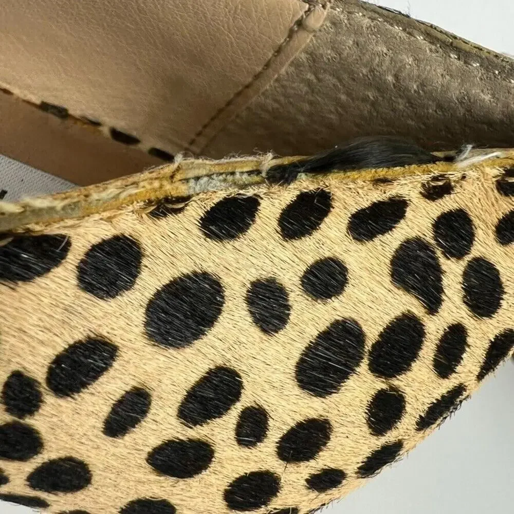 STEVE MADDEN Flats Shoes 7 M Women's Talent Leopard Print Cow Hair Comfort